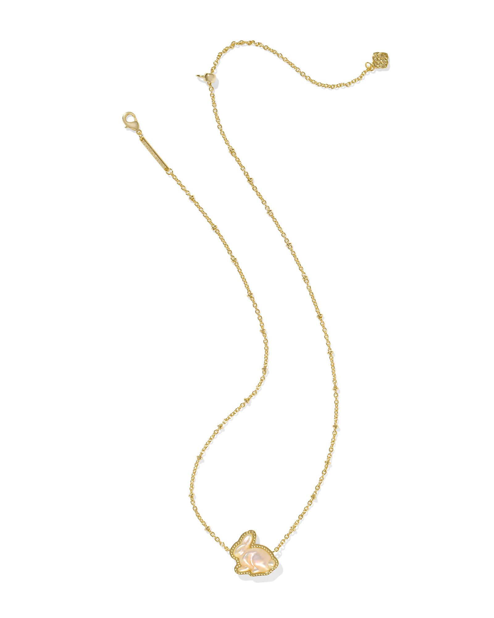 Kendra Scott Bunny Short Pendant Necklace - Gold Taupe Mother Of Pearl