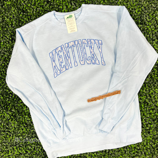 PREORDER | Blue Floral Kentucky Comfort Colors Sweatshirt
