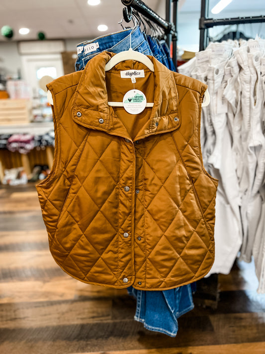 $10 | Camel • Jackie Vest - FINAL SALE