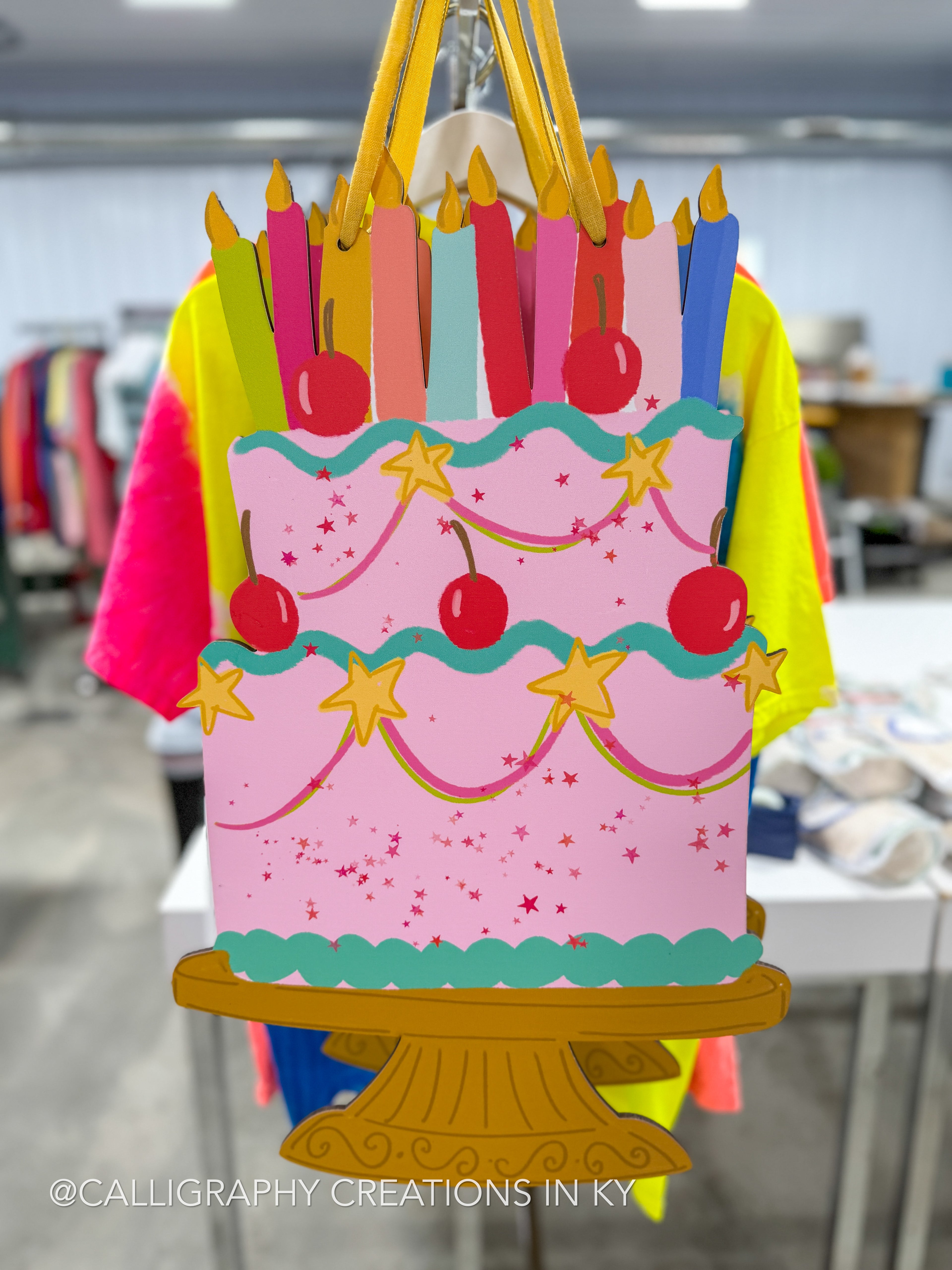 Birthday Cake Doodles By Rebekah Door Hanger *LOCAL PICKUP ONLY*