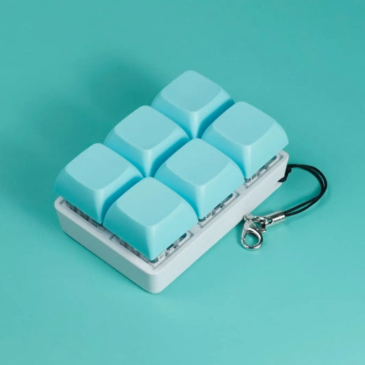 Light Blue • 6-Piece Mechanical Fidget Keychain