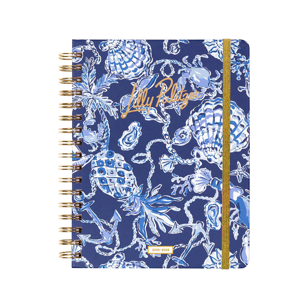 Sapphire Pool Barefoot Beachcomber | Lilly Pulitzer 17 Month Large Agenda *FINAL SALE*