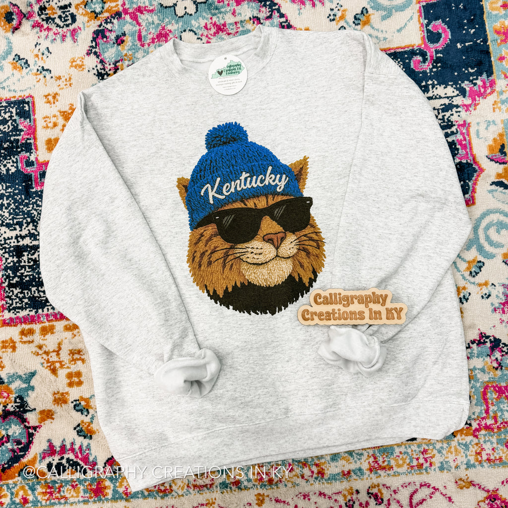 Faux Yarn KY Cat Sweatshirt