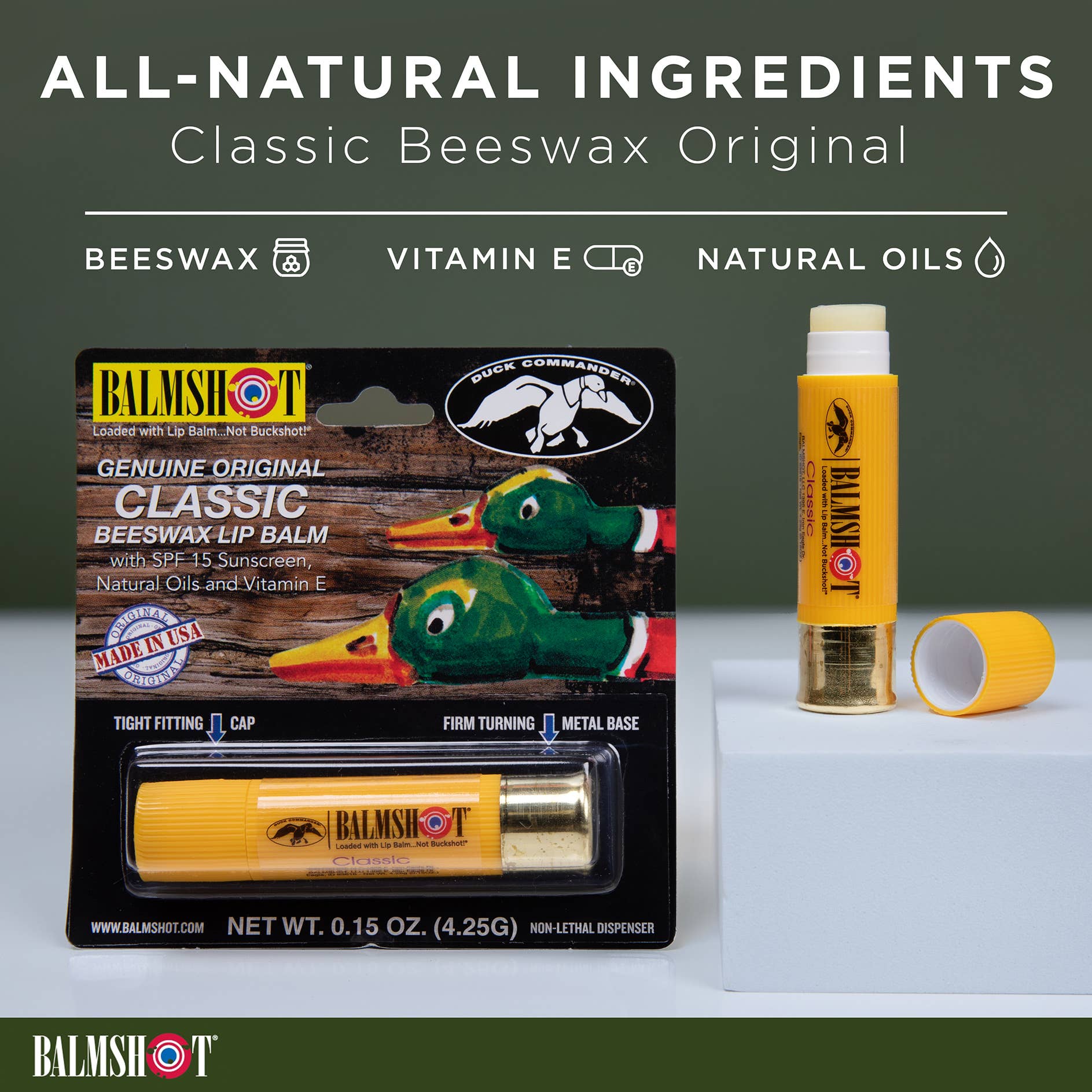Balmshot & Duck Commander Beeswax SPF Lip Balm