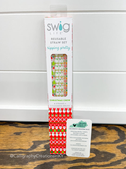 Christmas Crew Swig Reusable Straw Set FINAL SALE