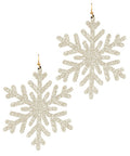 Glitter Snowflake Earrings