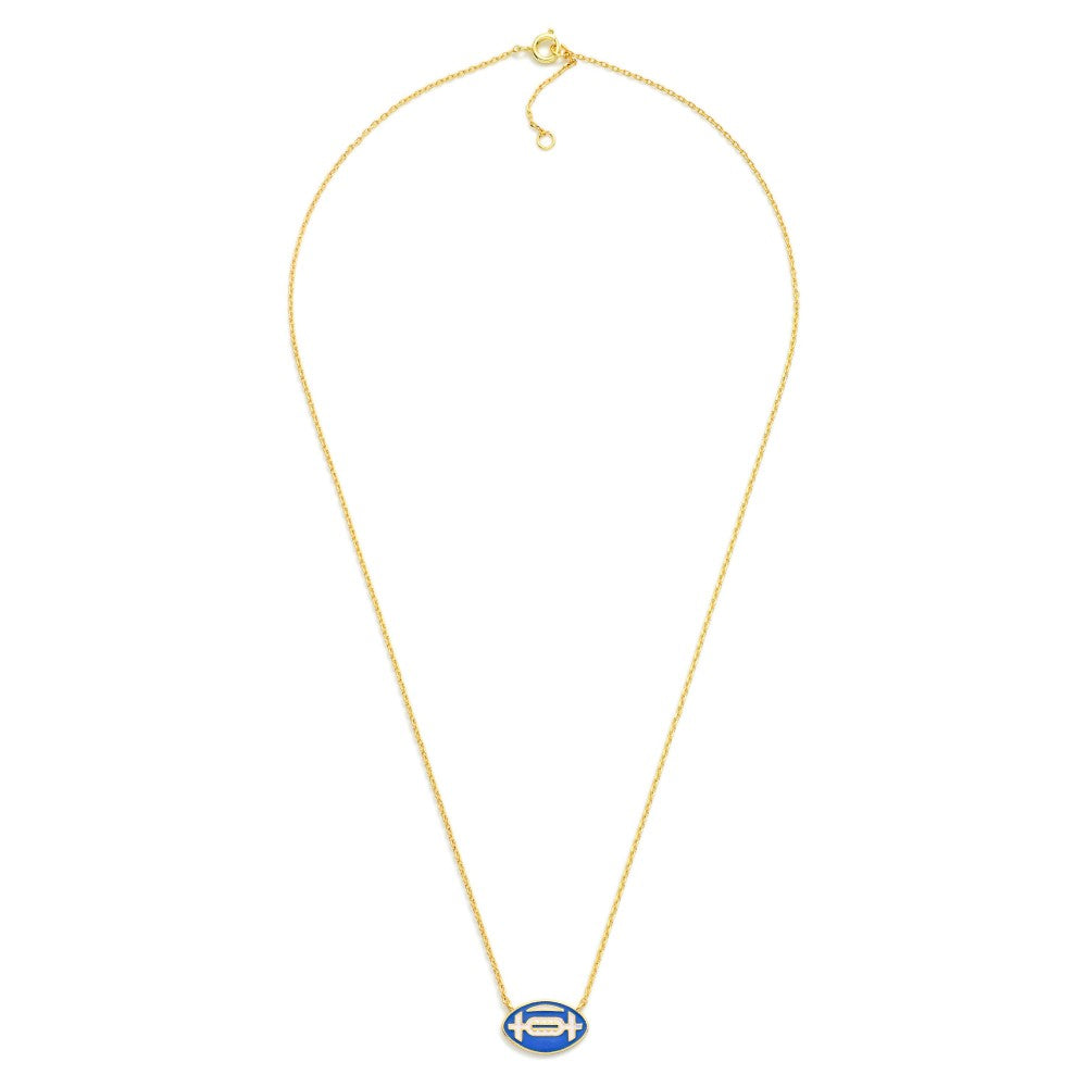 Blue Football Necklace
