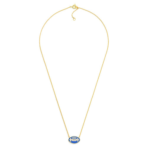 Blue Football Necklace