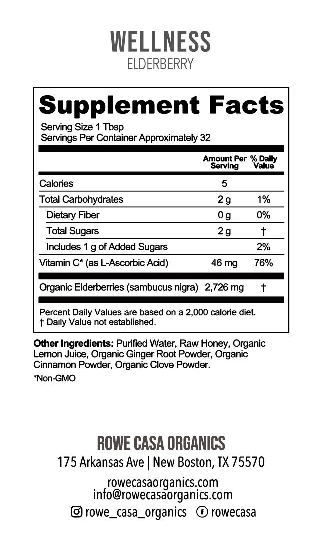 Rowe Casa Elderberry Immune Support | 16 oz