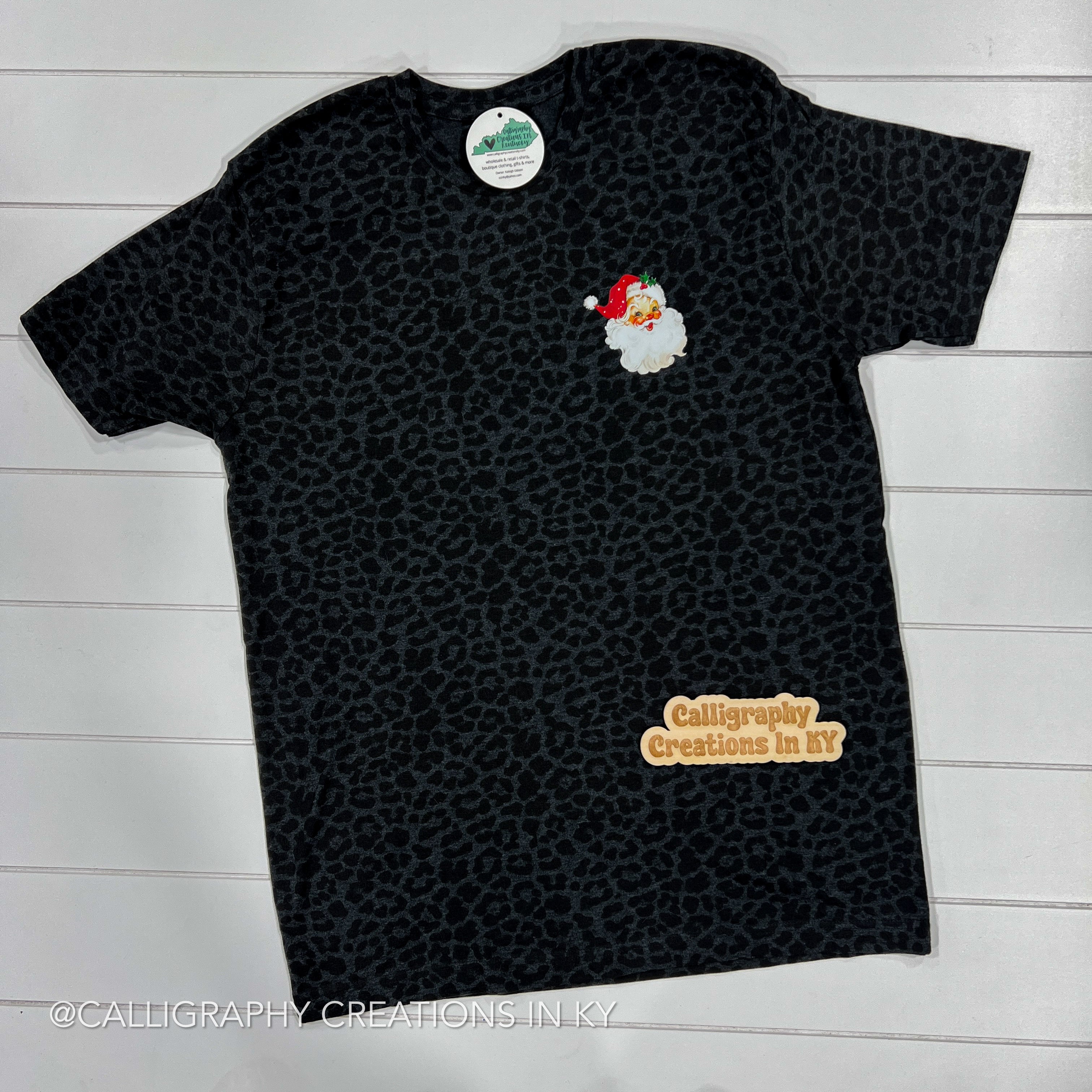 Leopard Little Santa Tee