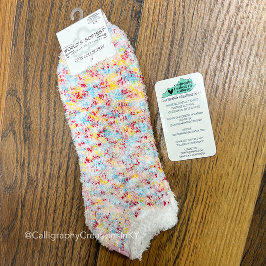 Cozy Low OS Whimsical Confetti | World's Softest Socks