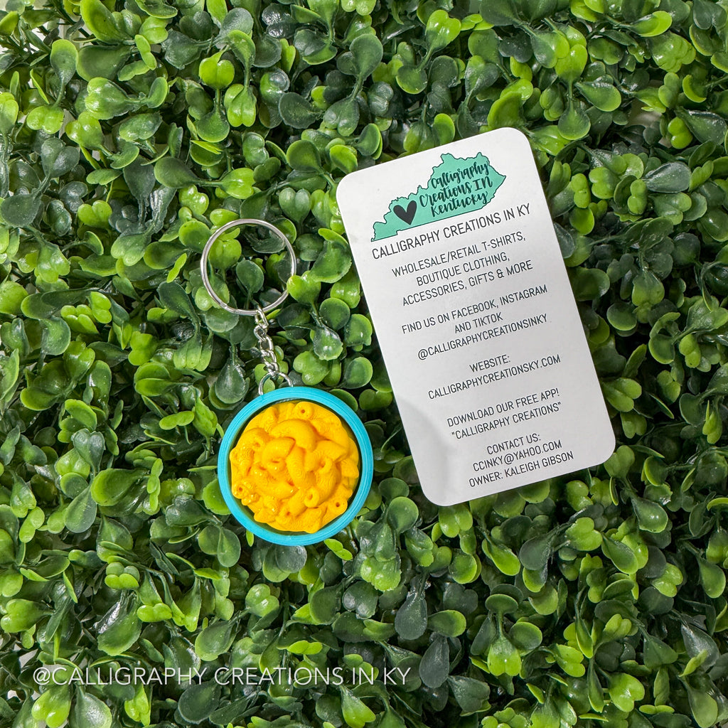 Mac & Cheese Fidget Clicker Keychain