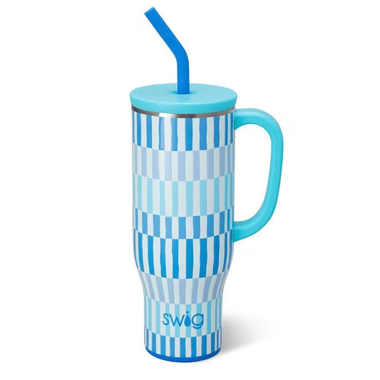 Glacier Stripe 30 oz Swig Mega Mug