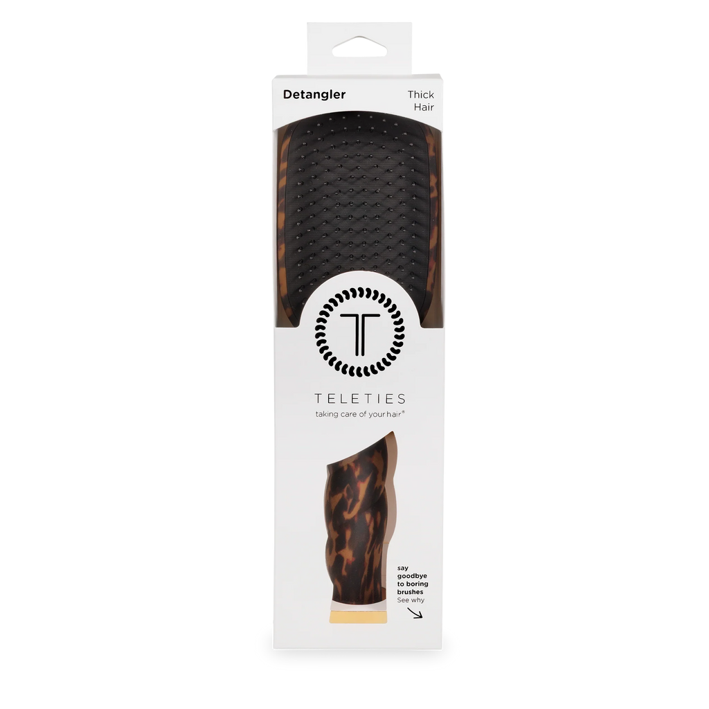 TELETIES Detangler Hair Brush for Thick Hair – Tortoise