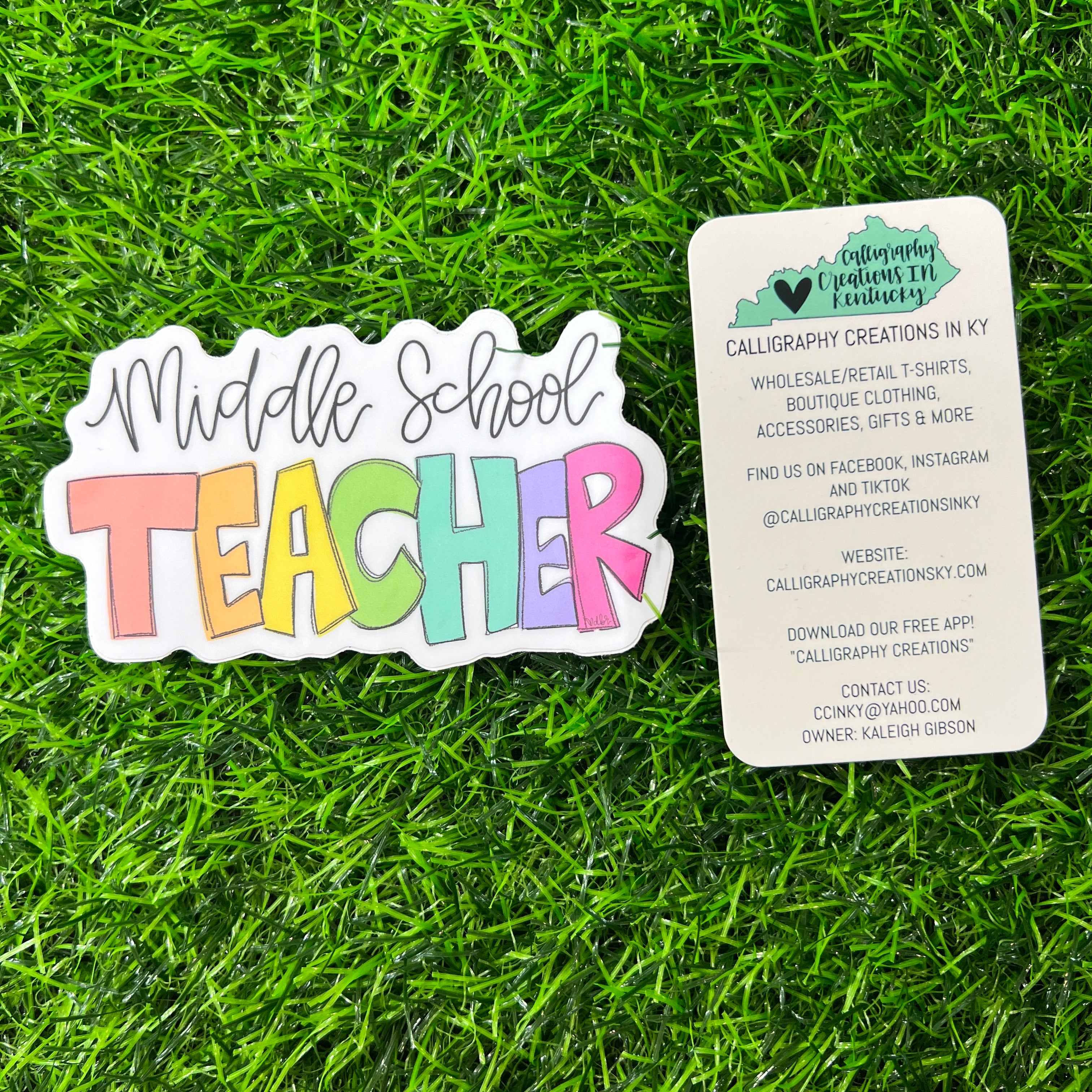 Middle School Teacher Sticker - Doodles By Rebekah