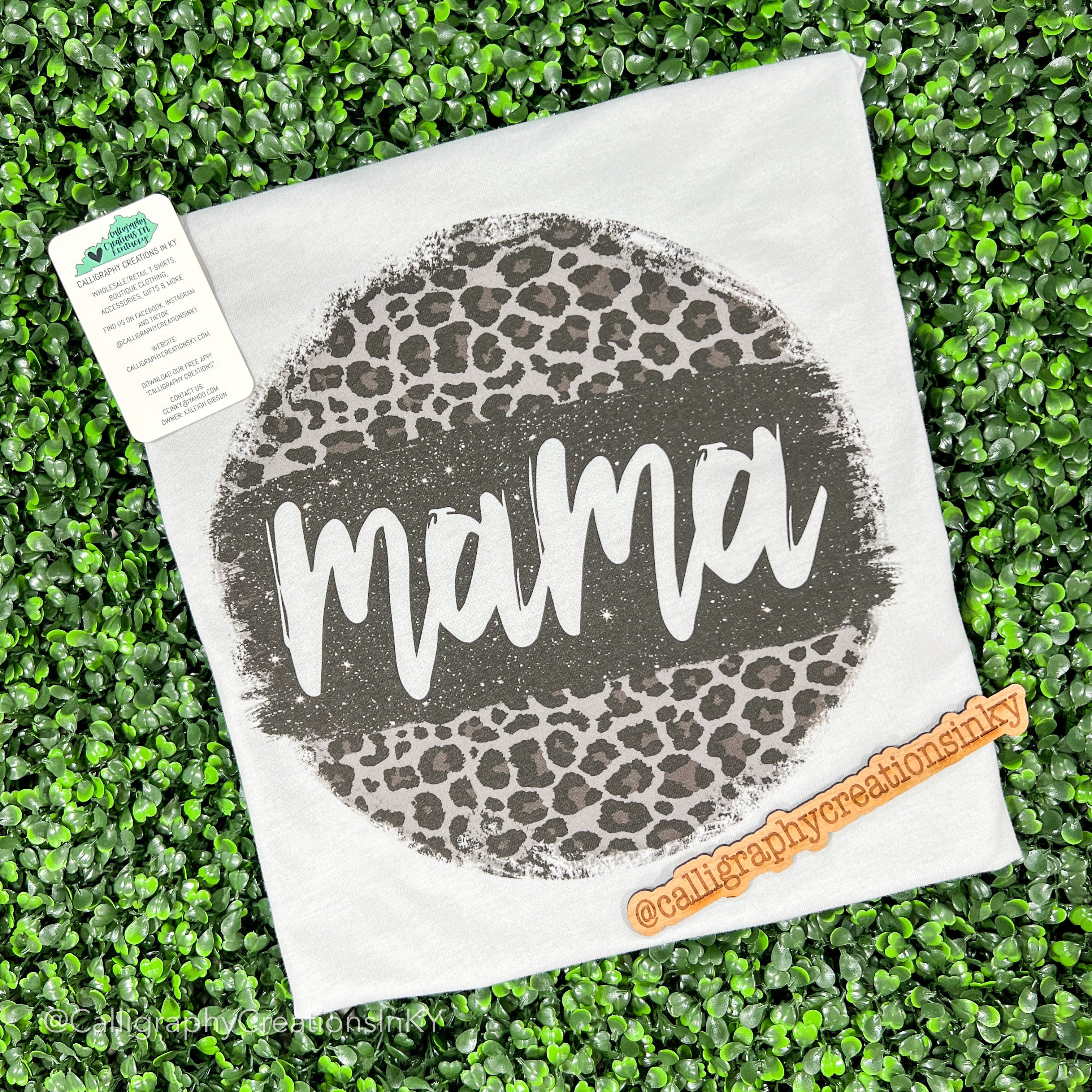 Silver Leopard Mama Circle Tee *FINAL SALE*