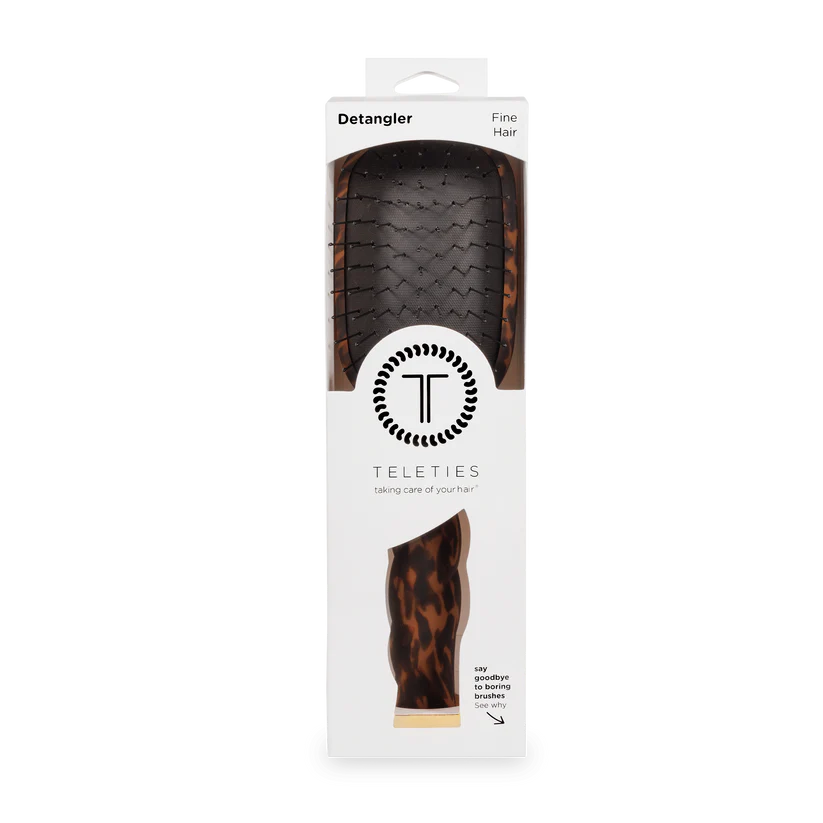 TELETIES Detangler Hair Brush for Fine Hair – Tortoise