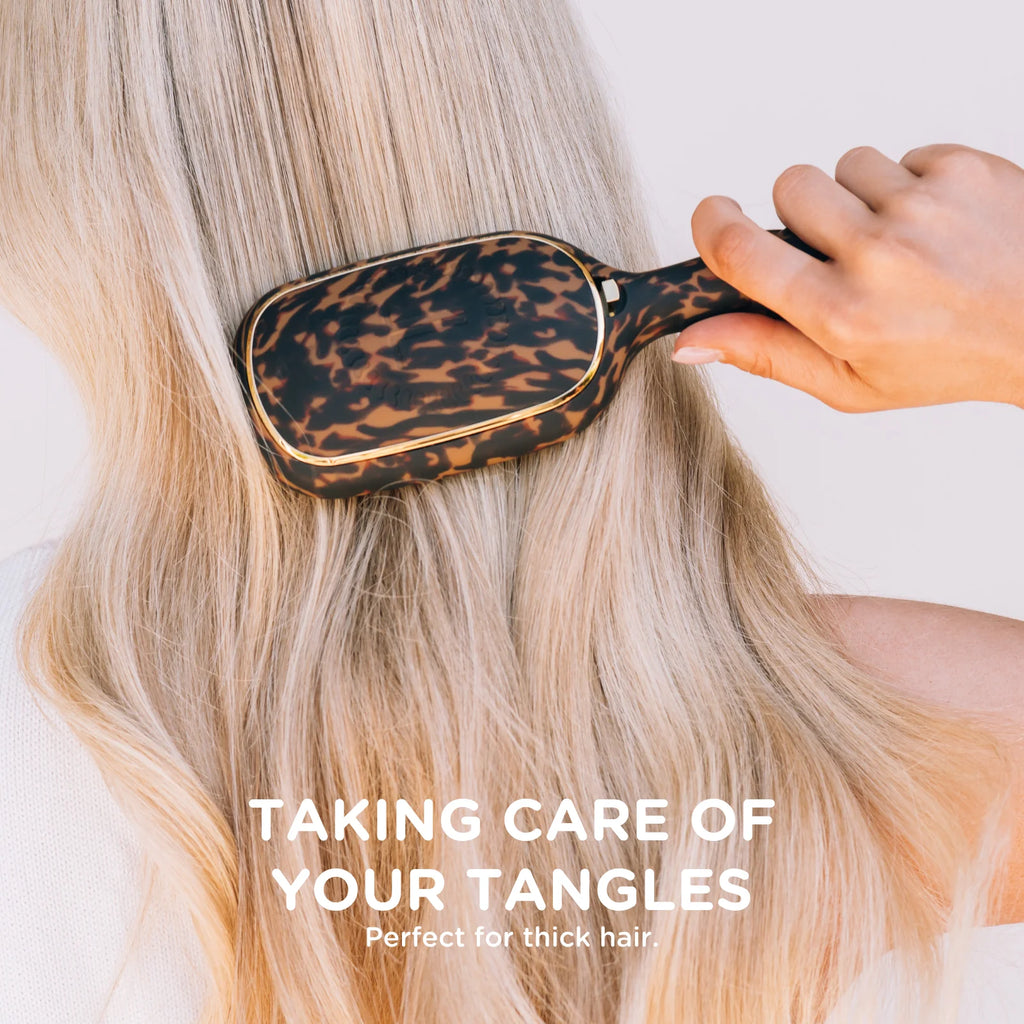 TELETIES Detangler Hair Brush for Thick Hair – Tortoise
