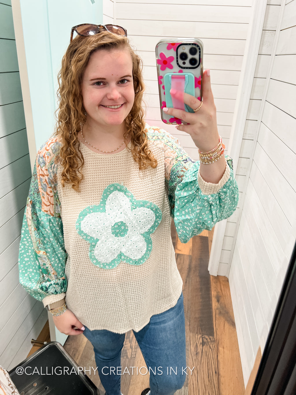 Green | Flower Power Top