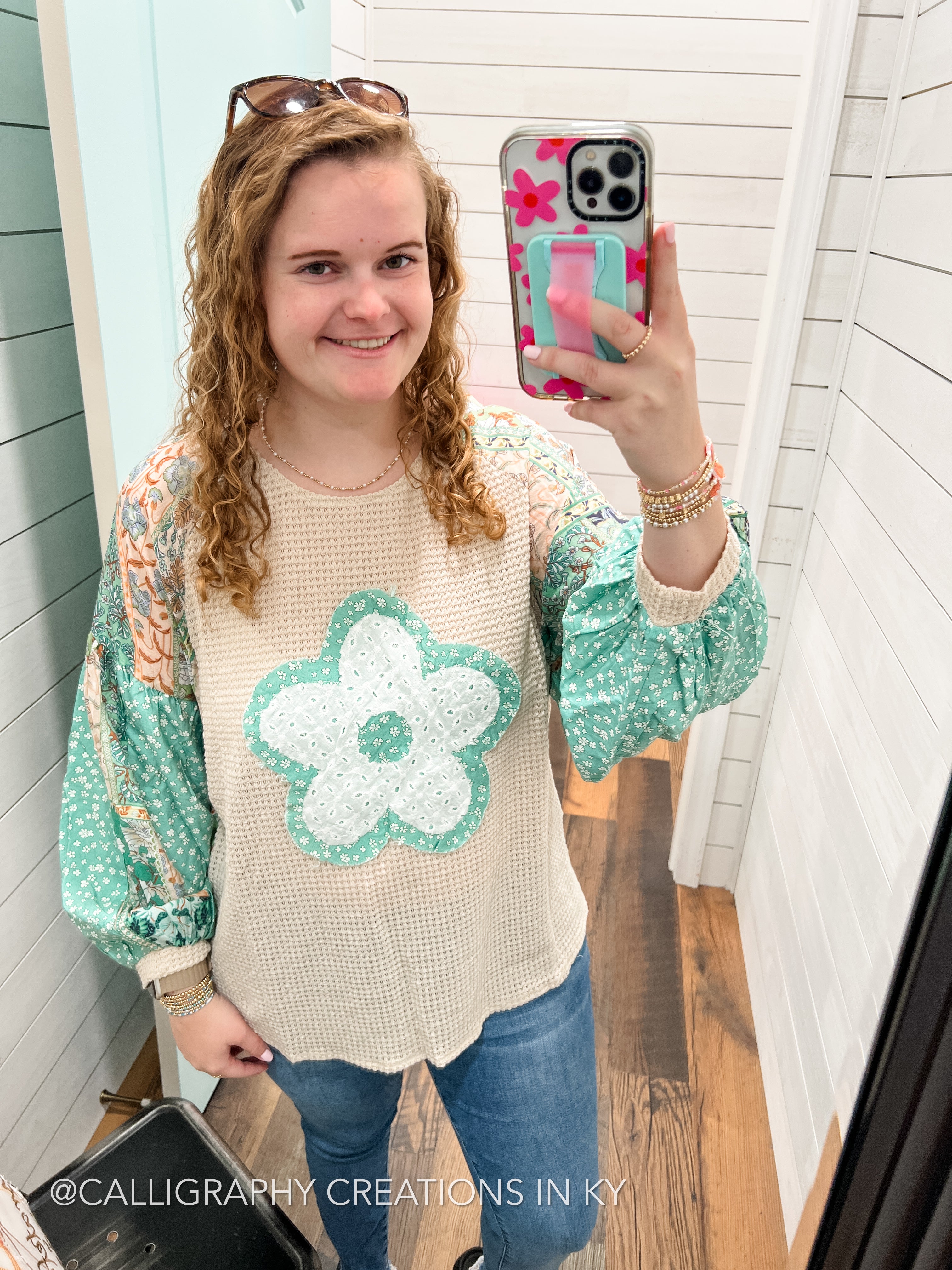 Green | Flower Power Top