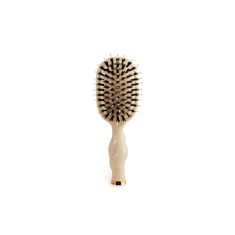Teleties Mini Boar Bristle Hair Brush - Tan