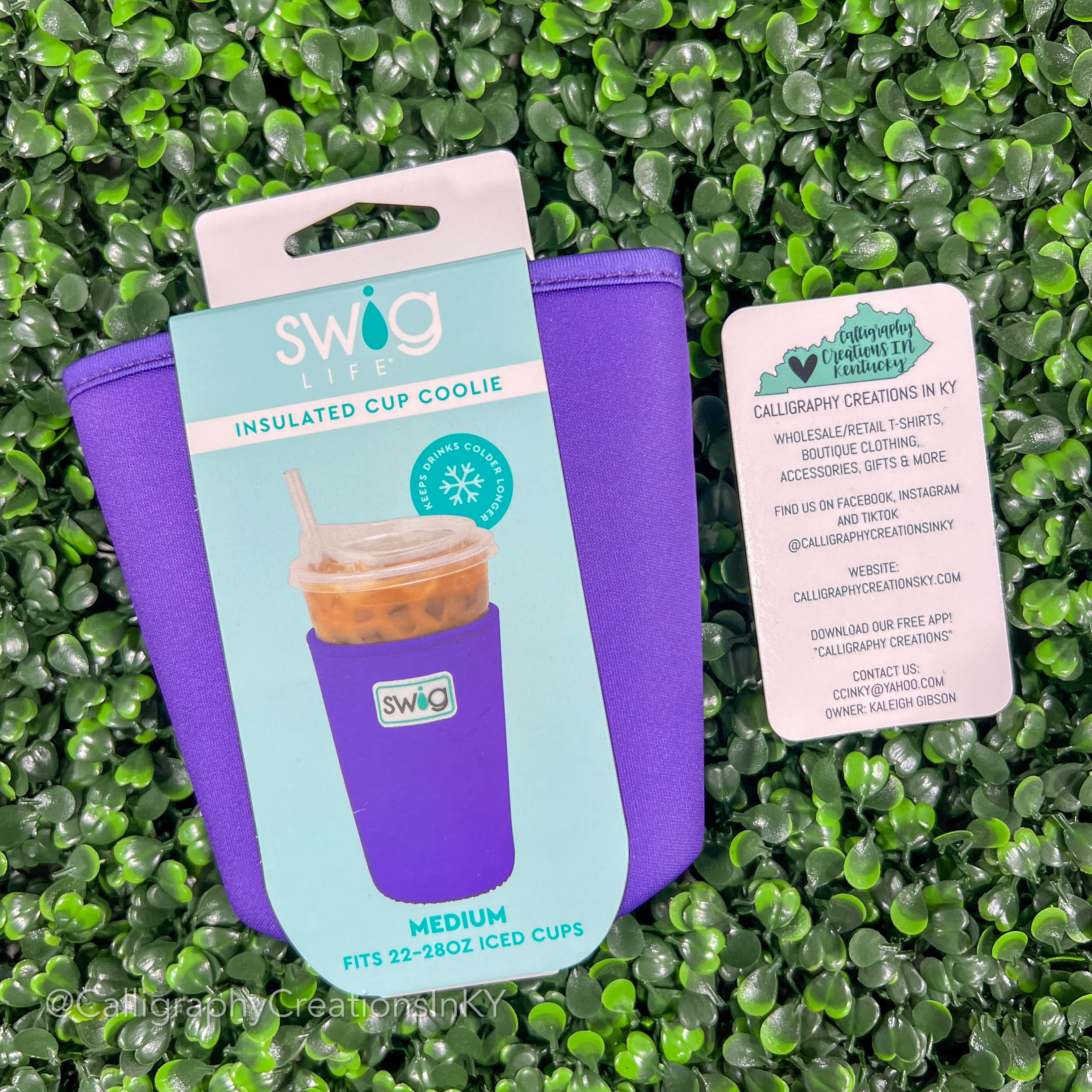 Purple Medium Swig Iced Cup Coolie