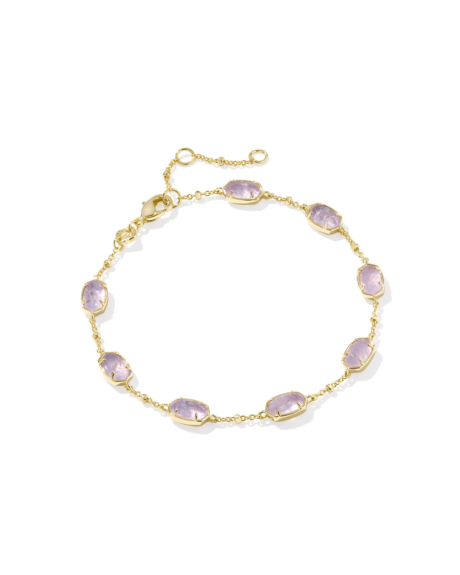 Kendra Scott Emilie Link Bracelet - Gold Purple Amethyst