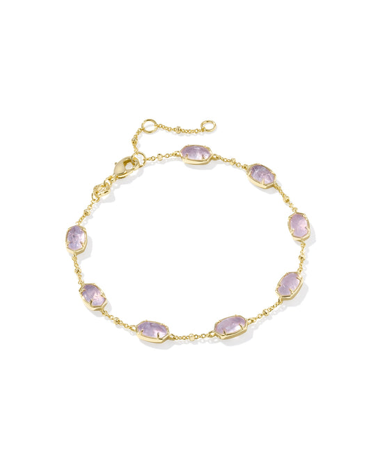 Kendra Scott Emilie Link Bracelet - Gold Purple Amethyst