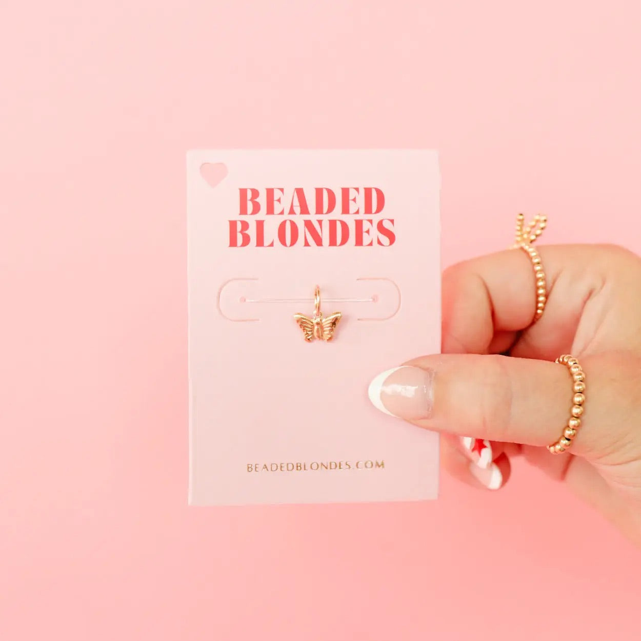 Gold Butterfly Charm (Interchangable) • Beaded Blondes