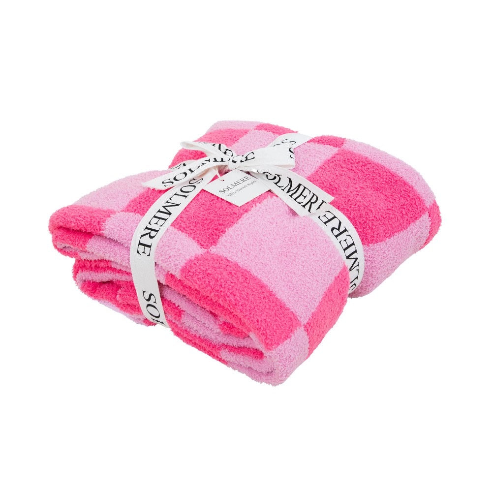 Pink Check Cozy Blanket
