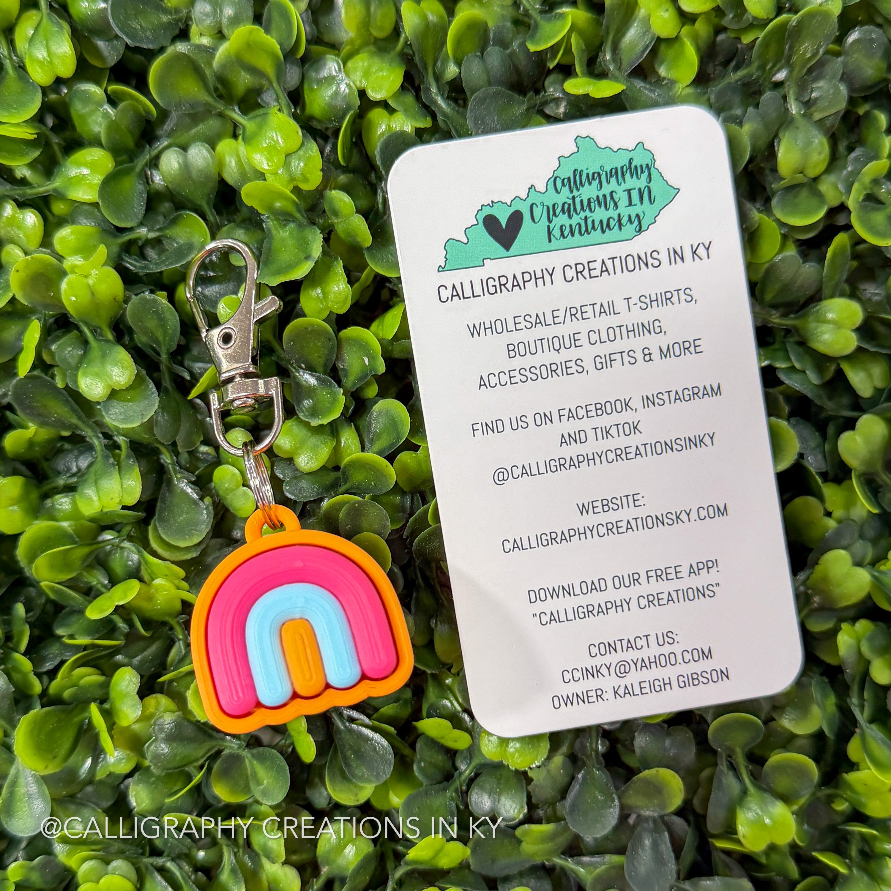 Rainbow Fidget Clicker Keychain