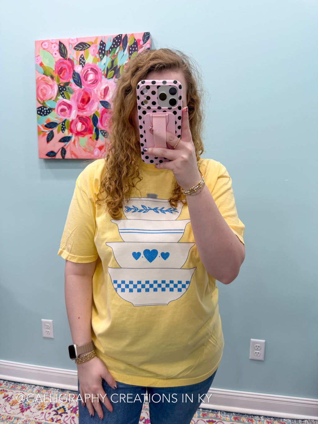 Yellow | Vintage Dishes Stack CC Tee