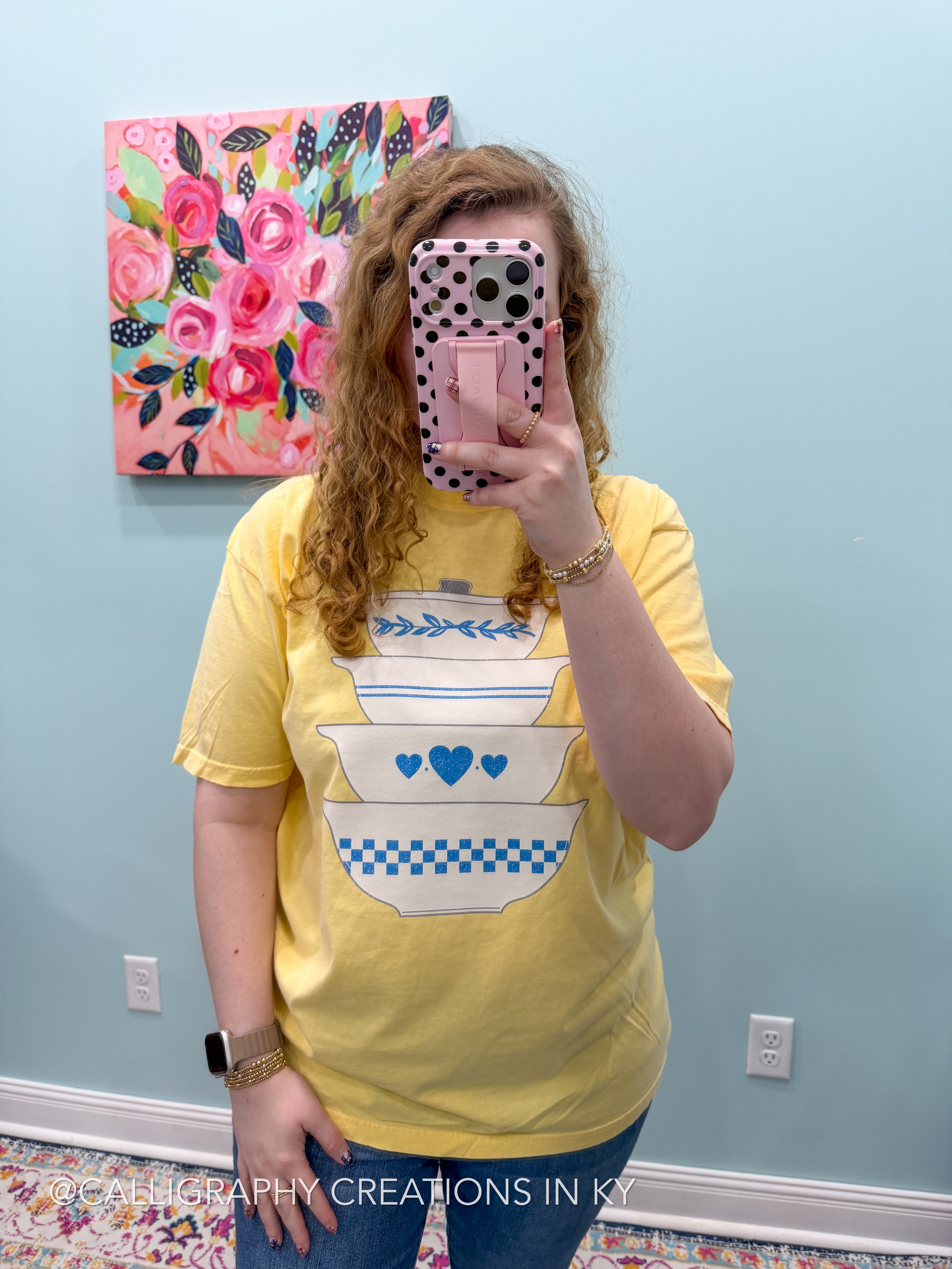 Yellow | Vintage Dishes Stack CC Tee