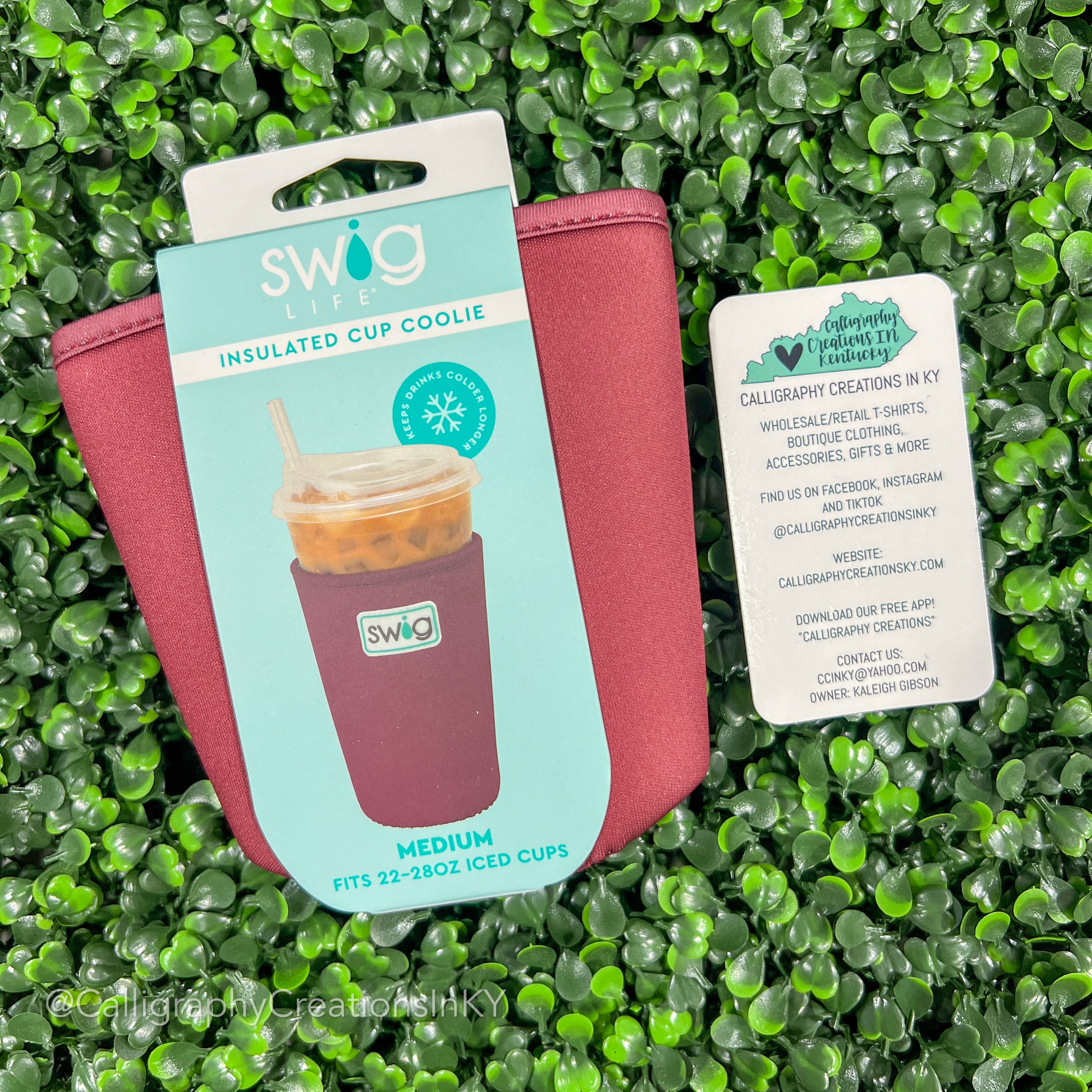 Maroon Medium Swig Iced Cup Coolie