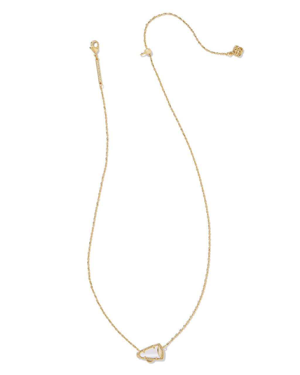 Kendra Scott Cheer Short Pendant Necklace - Gold White Mother Of Pearl