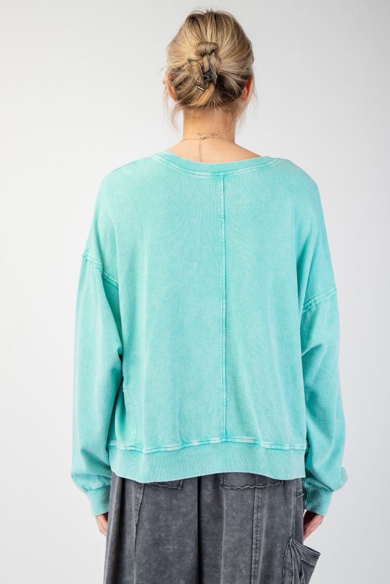 Seafoam | Flower Power Pullover *FINAL SALE*