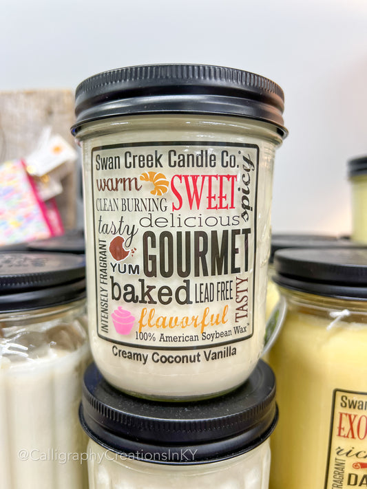 SCC Creamy Coconut Vanilla-Small 12 oz Candle