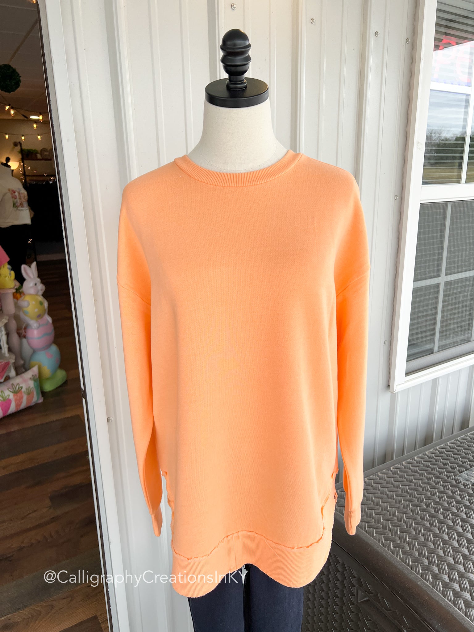 Creamsicle | Royce Melange Poncho Fleece