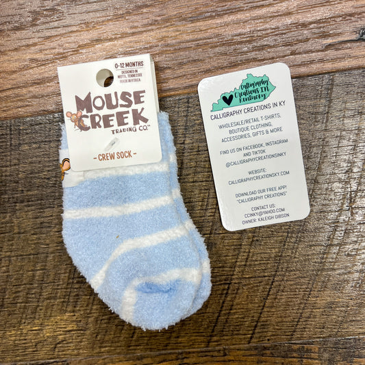 Kid's Fuzzy Baby Grip Socks - Mouse Creek