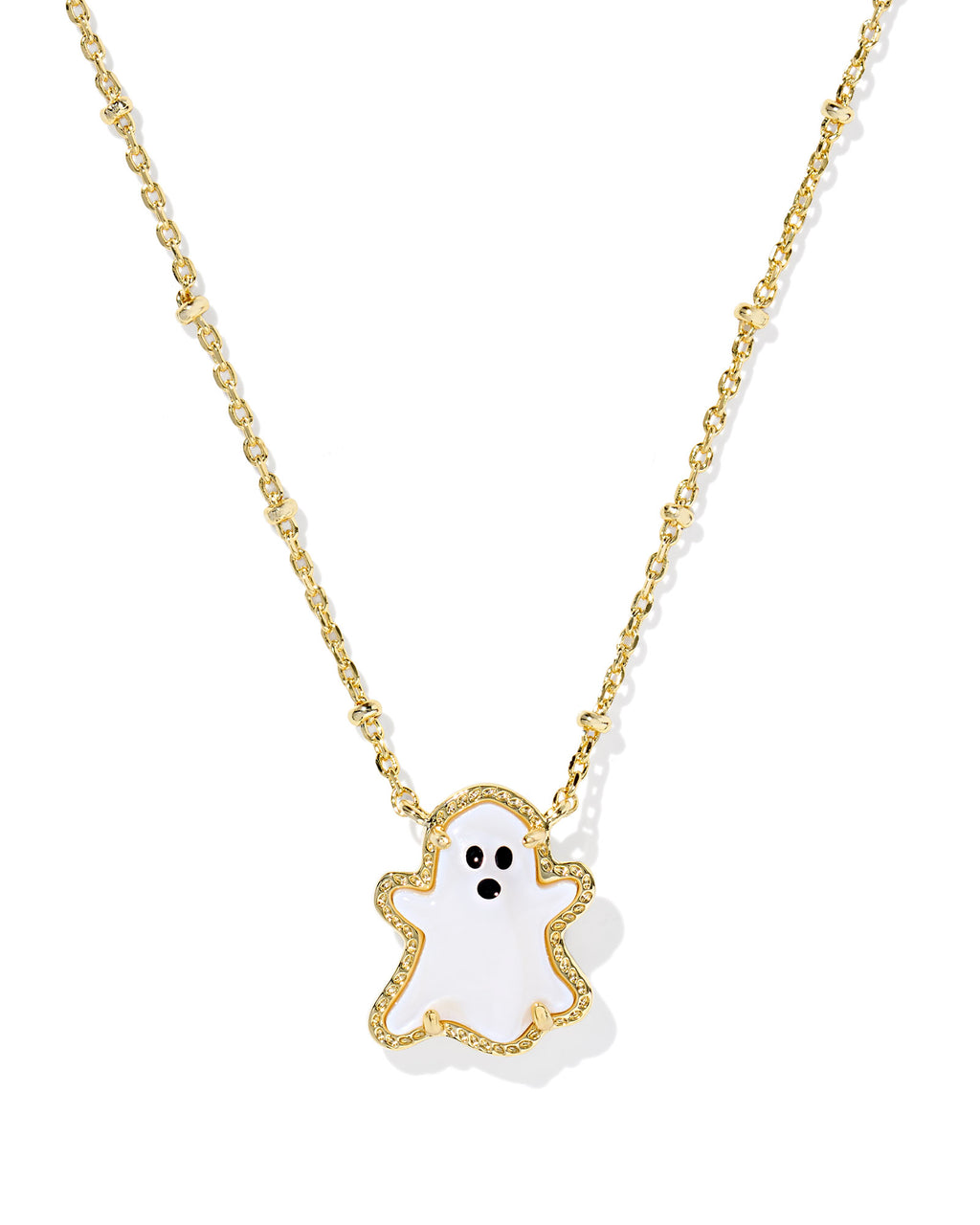 Kendra Scott Ghost Short Pendant Necklace - Gold White Mother Of Pearl