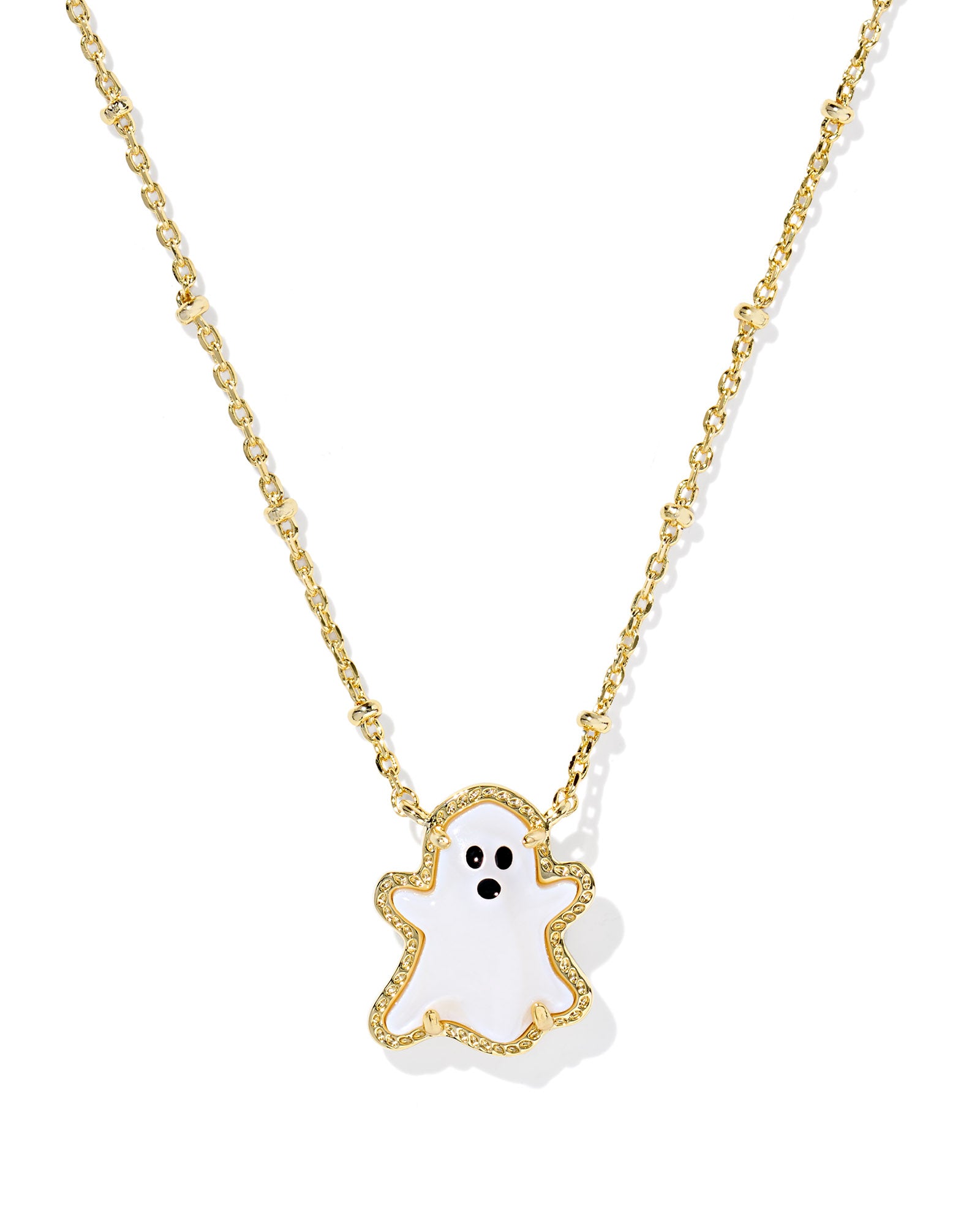 Kendra Scott Ghost Short Pendant Necklace - Gold White Mother Of Pearl