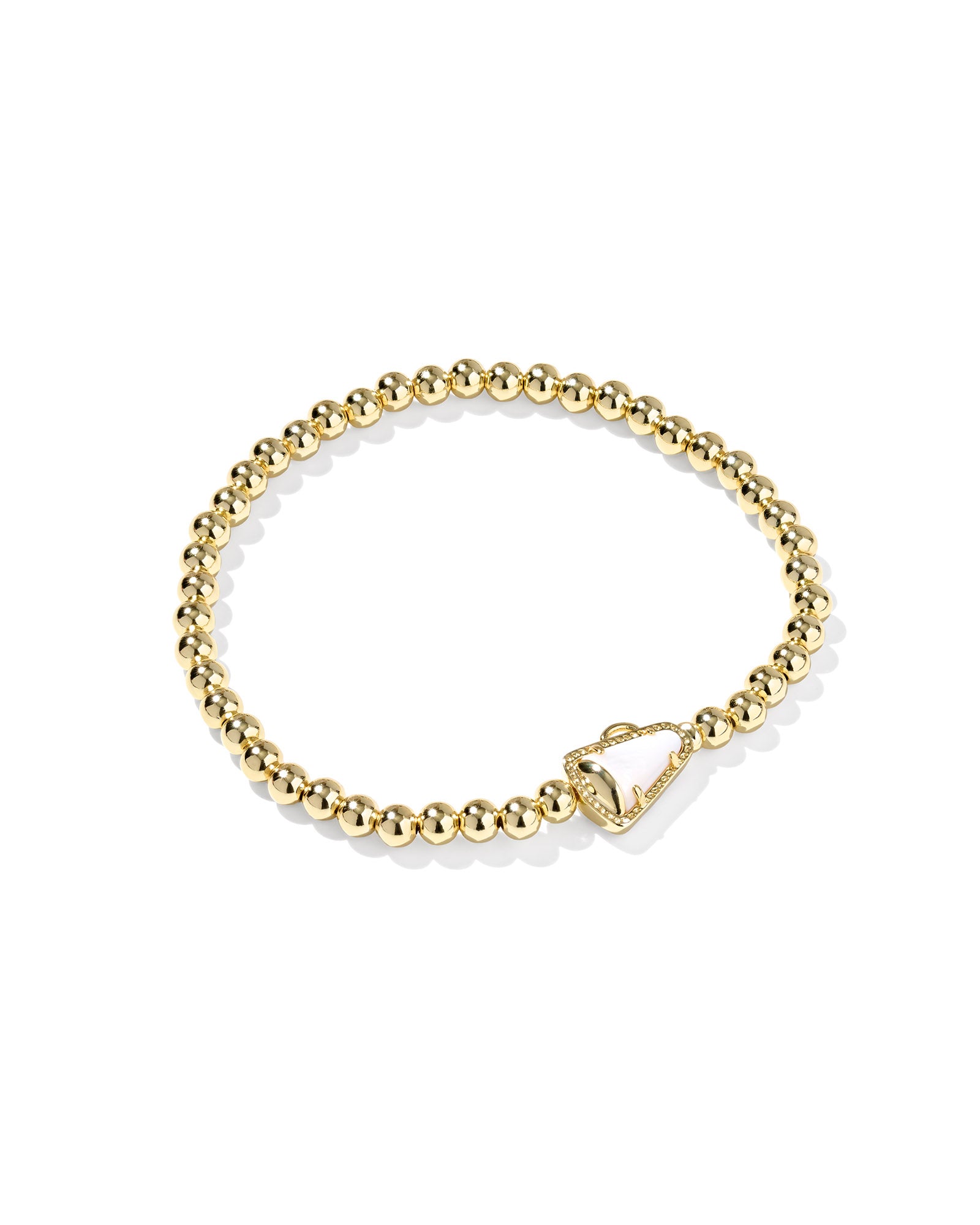 Kendra Scott Cheer Stretch Bracelet - Gold White Mother Of Pearl