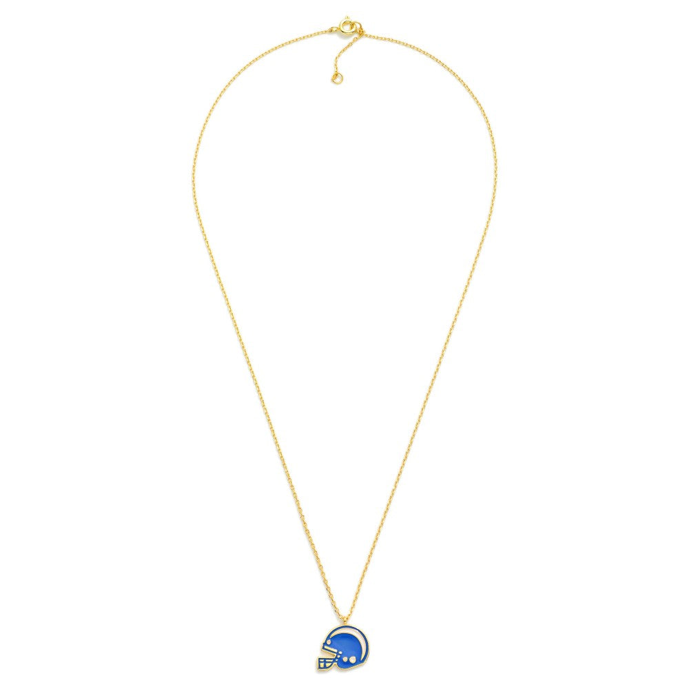 Blue Football Helmet Necklace