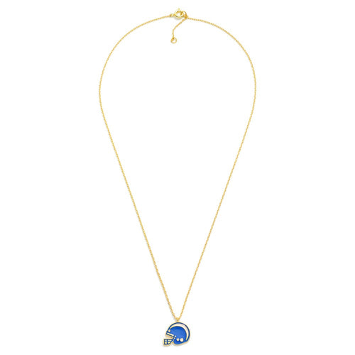 Blue Football Helmet Necklace