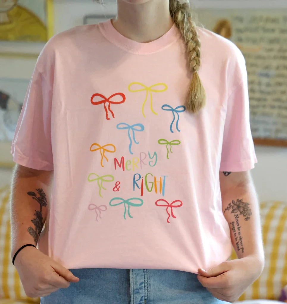 Merry & Bright Bow CC Tee Doodles By Rebekah
