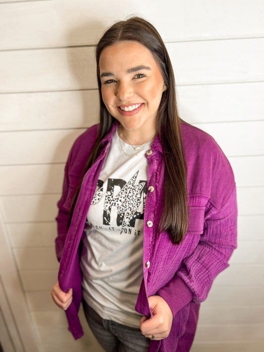 Purple - The Favorite Shacket - FINAL SALE