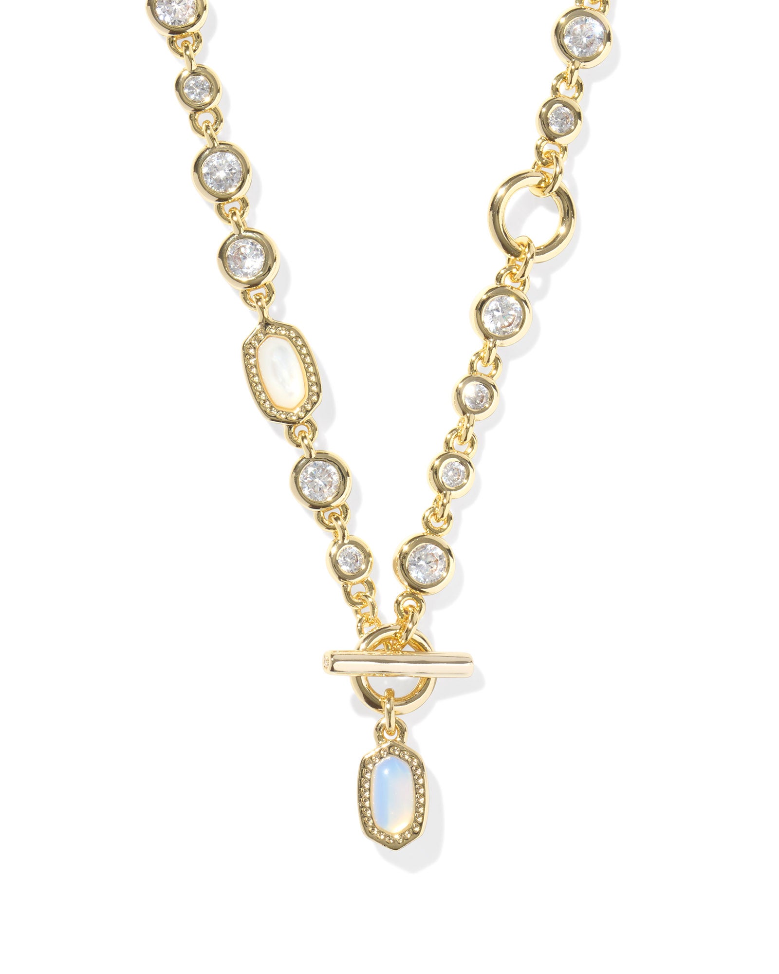 Kendra Scott Mini Elisa Abbie Strand Necklace - Gold White Mix