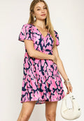 Navy/Pink | Raven Mini Dress *FINAL SALE*