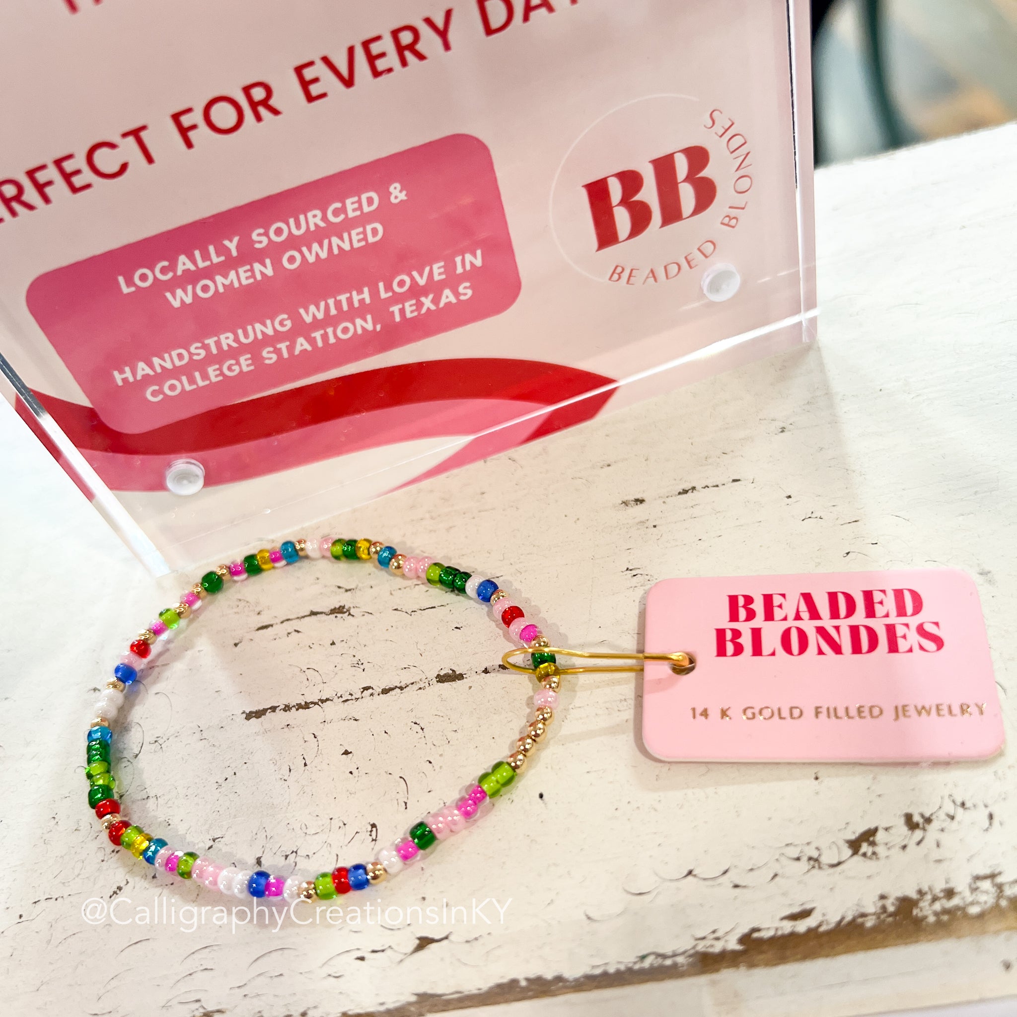 Let It Snow Sprinkle Beaded Blondes Bracelet