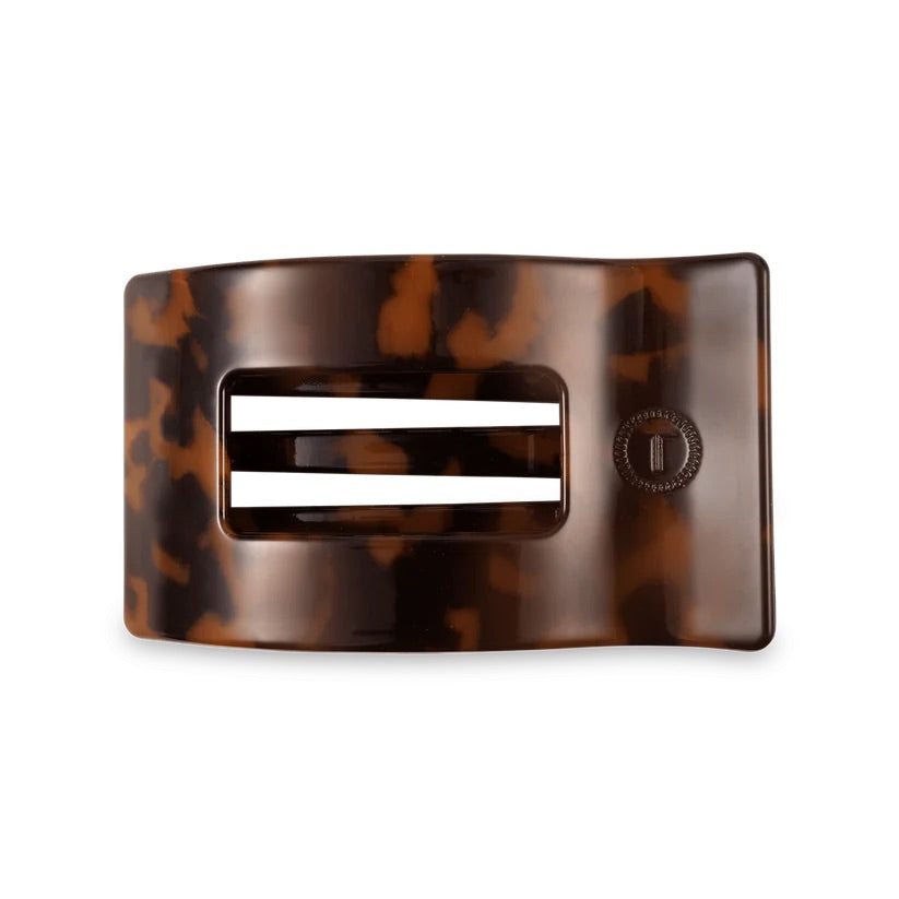 Tortoise - Flat Rectangle TELETIES Hair Clip